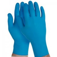 Перчатки нитриловые G10, Arctic Blue, синий цвет, длина 24 см, размер S, 200 шт.