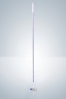 Бюретка Hirschmann 25 : 0,05 мл, класс B, с линией Шеллбаха, светлое стекло, синяя градуировка, стеклянный кран