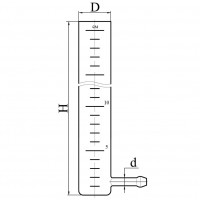 Цилиндр Снеллена, эскиз 2-841 шкала 0-38 см(1000 мл)