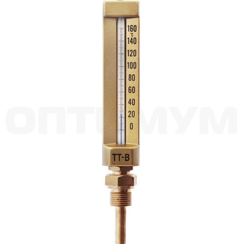 Термометр виброустойчивый прямой ТТВ П, ВЧ 150 мм, НЧ 30 мм, диап. 0…50 С