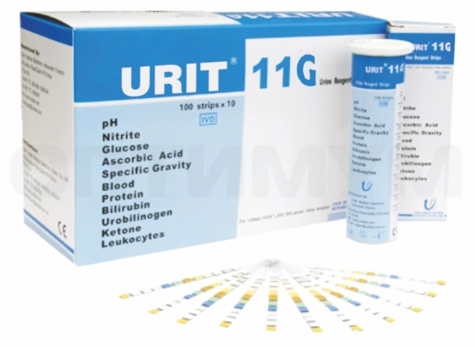 Тест-полоски Littest-11G для анализатора URIT UriLit-500C (100 шт./уп.)