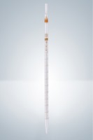 Пипетка градуированная Hirschmann 0,5: 0.01 мл класс AS, светлое стекло, коричневая градуировка, тип 1
