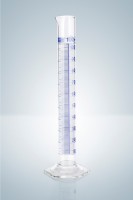 Цилиндр мерный Hirschmann 1000 : 10,0 мл класс А, синяя градуировка, с линией Шеллбаха