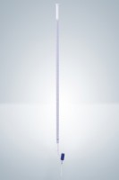 Бюретка Hirschmann 50 : 0,1 мл, класс AS, с линией Шеллбаха, светлое стекло, синяя градуировка, боковой клапанный PTFE кран