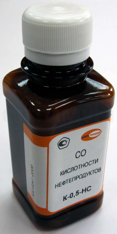 К-0,5-НС ГСО 9341-2009 диапазон 0,45-0,55 мг КОН/100см3 флакон (100 мл)