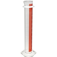 Цилиндр мерный, 1000 мл, ц.д. 10,0, со стекл. основ., ТС, Lifetime Red, 1 шт, Pyrex (Corning)