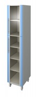 Шкаф для лабораторной посуды со стеклянными дверями в рамах из софтформинга "Серый-Джинс" ЛАБ-PRO ШП 50.50.193