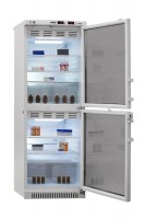 Холодильник фармацевтический двухкамерный ХФД-280 (ТС) POZIS (с тонированными стеклянными дверями) (серебро)