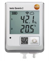 WiFi логгер данных Testo Saveris 2-H2 с дисплеем и подключаемым внешним зондом температуры/влажности