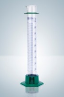 Цилиндр мерный Hirschmann 500 : 5,0 мл класс B, синяя градуировка, с пластиковым основанием