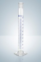 Цилиндр мерный Hirschmann 500 : 5.0 мл класс B, синяя градуировка, с пластиковой пробкой