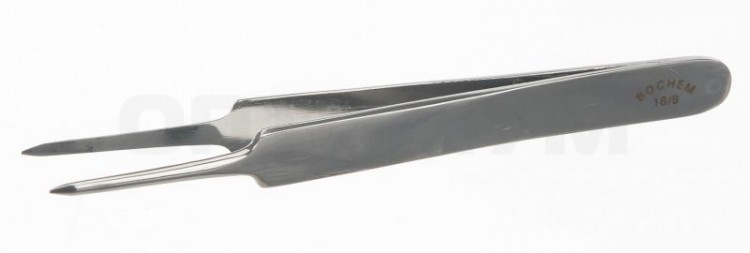 Пинцет прецизионный прямой, сверхострый, нержавеющая сталь 18/10, 105 мм, Bochem