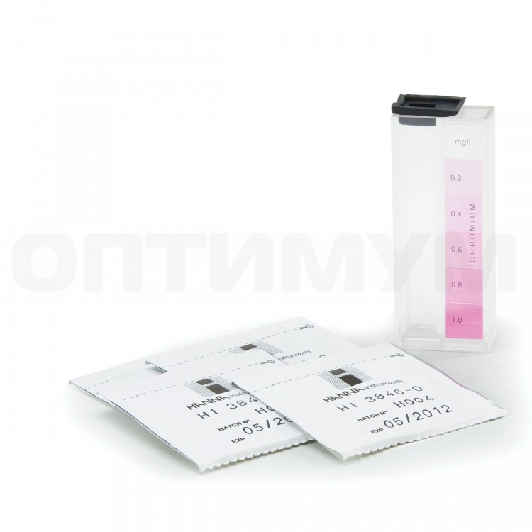 Колориметрический тест-набор на хром Hanna HI3846 (0:1 мг/л), 100 тестов