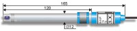 Стеклянный электрод ЭСК-10606/4 пластиковый корпус со встроенным 2-х ключевым электродом сравнения