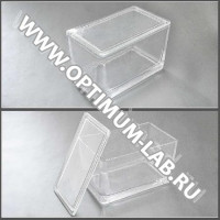 Емкость стеклянная для окраски препаратов 150*85*80 мм (под штатив-рамку на 60 стекол, арт. 12005217),  Greetmed