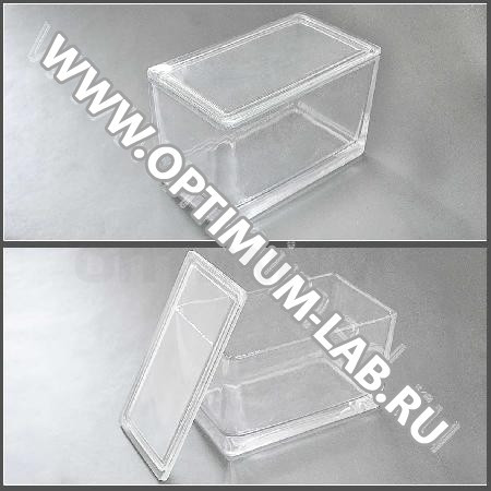 Емкость стеклянная для окраски препаратов 150*85*80 мм (под штатив-рамку на 60 стекол, арт. 12005217),  Greetmed