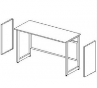 Боковые короба (комплект из 2 (4)шт.) к столу высокому лабораторному/пристенному ЛАБ-PRO-БКЛв