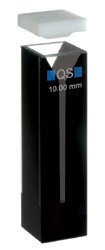 Кювета абсорбционная Hellma 108.002B-QS кварцевая, оптический путь 10 мм, черные боковые стенки и основание