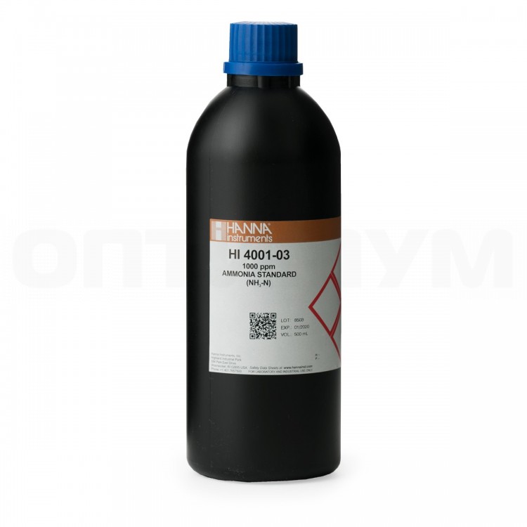 Градуировочный стандарт Hanna HI4001-03 (1000 мг/л N), 500 мл