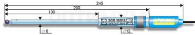 Стеклянный электрод ЭСК-10614/7 полумикро d 6мм