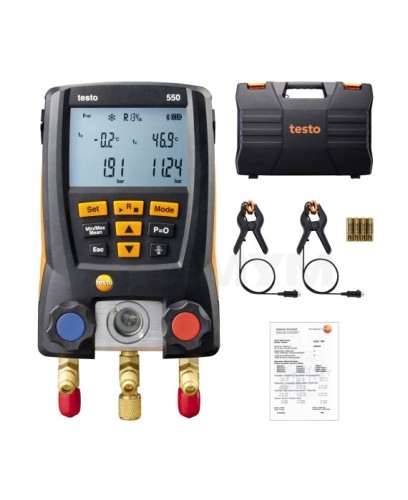 Цифровой манометрический коллектор Testo 550 в комплекте с 2-мя зондами-зажимами