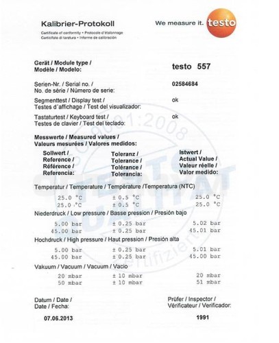 Цифровой манометрический коллектор Testo 557 в комплекте с 2-мя зондами-зажимами