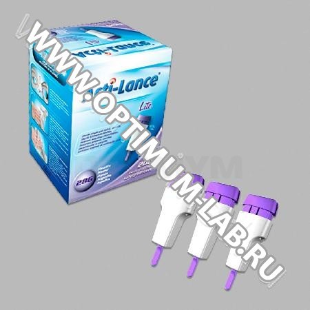 Ланцет Acti-lance Lite, глубина прокола 1,5 мм, игла 28G, фиолетовый, упаковка 200 шт