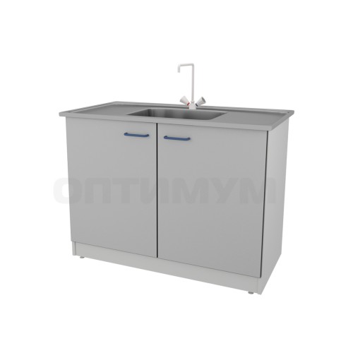 Стол-мойка ЛАБ-PRO МО 30 120.65.90 SS с рабочей поверхностью из нержавеющей стали с 1 чашей