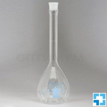 Колба мерная, 50 мл, класс А, БС, стеклянная крышка 9, Pyrex Vista, 12 шт./уп., Pyrex (Corning)
