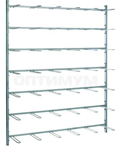 Стеллаж Wall racks THF 1823-1/E из нержавеющей стали для 15 клеток типа IV