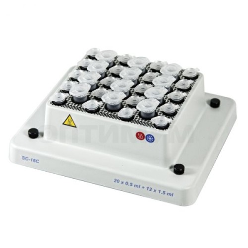 Блок для пробирок SC-18С, 20×0,5 мл + 12×1,5 мл, для TS-100C, Biosan