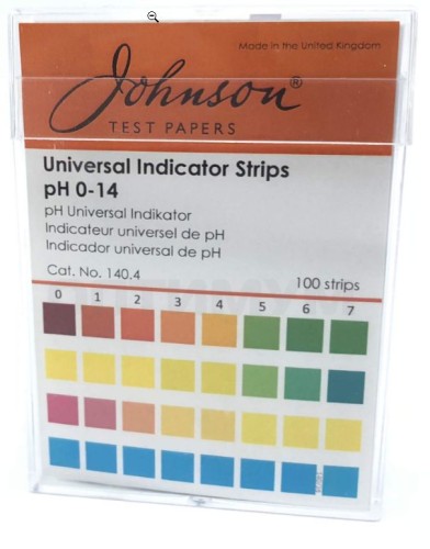Индикаторная бумага pH 0-2,5, шаг 0,3/0,5, на пластиковой подложке, Johnson