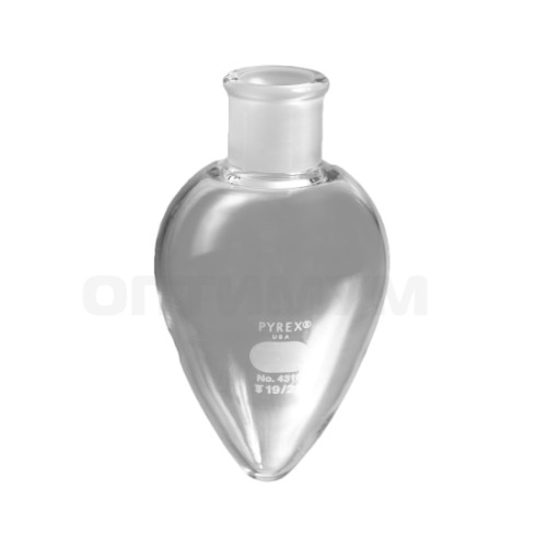 Колба остродонная, 25 мл, d 40 мм, шлиф 19/22, 1 шт, Pyrex (Corning)