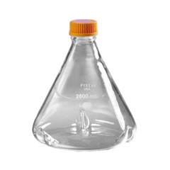 Колба Фернбаха, 2800 мл, стекло Pyrex, закручивающаяся крышка GL45, с отбойниками, 3 шт, Pyrex (Corning)
