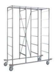 Стеллаж Rack for cages THF 3321-2/E из нержавеющей стали с U-образными держателями для 30 клеток типа IL