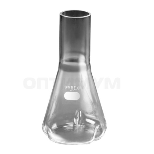 Колба качалочная, 2000 мл, стекло Pyrex, с отбойниками, 1 шт, Pyrex (Corning)