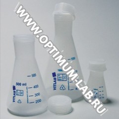 Колба коническая 1000 мл, с навинчивающейся крышкой, с делениями, VitLab