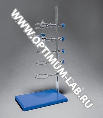 Штатив лабораторный для фронтальных работ ШФР-ММ (2 лапки, 3 кольца), Greetmed