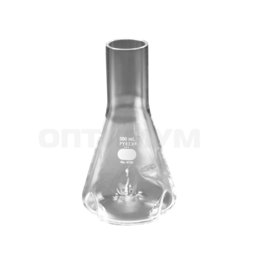 Колба качалочная, 300 мл, стекло Pyrex, экстраглубокие отбойники, 12 шт., Pyrex (Corning)