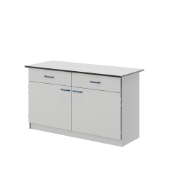 Стол лабораторный ЛАБ-PRO 150.65.90 на опорных тумбах, рабочая поверхность - C20