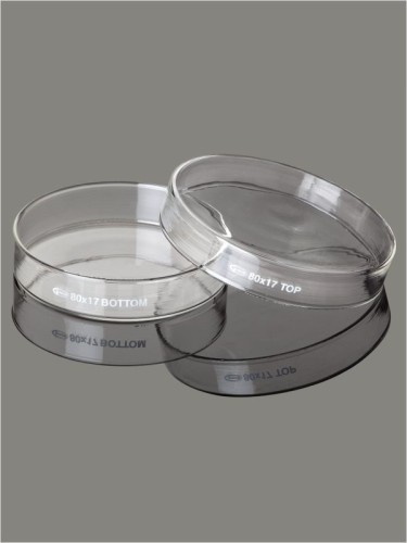 Чашки Петри, d 80 мм, боросиликатное стекло, h 17 мм, 10 шт./уп., Glassco