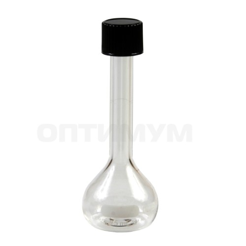 Колба мерная, 50 мл, d 50 мм, класс А, винтовая крышка, 2 шт, Pyrex (Corning)