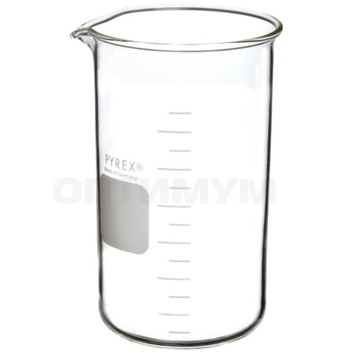 Стакан стеклянный, 100 мл, высота 79 мм, d 50 мм, высокий, град., 48 шт, Pyrex (Corning)