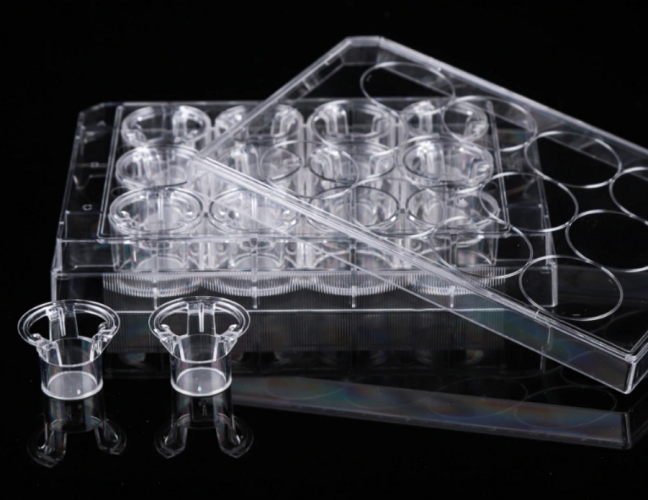 Планшеты культуральные 12 - 24-лун. со вставками, диаметр пор 5,0 мкм, необработанные, поликарбонатная мембрана, полупрозрачные, стерильные, Nest