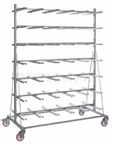 Стеллаж Rack for cages THF 2367 из нержавеющей стали с держателями "шпилька" для 70 клеток типа II