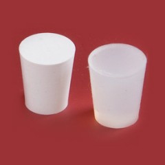 Пробка силиконовая №19 конусная со жгутом (прозрачный силикон), 100 шт
