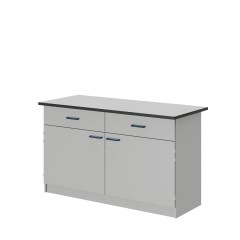 Стол лабораторный ЛАБ-PRO 150.65.90 на опорных тумбах, рабочая поверхность - LAMINAT