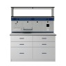 Стол лабораторный ЛАБ-PRO 150.65.90 на опорных тумбах, рабочая поверхность - LAMINAT