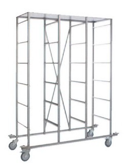 Стеллаж Rack for cages THF 2153/E из нержавеющей стали с U-образными держателями для 60 клеток типа II