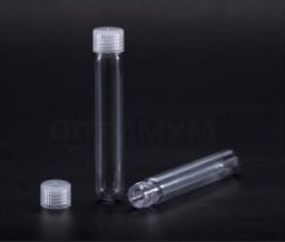 Пробирки 10 мл, PC, круглодонные, герметичная винтовая крышка, 50000 g, 15,7×100 мм, 12 шт./уп., Китай